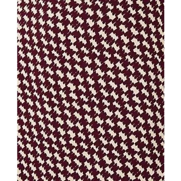 💕ANN TAYLOR💕 Houndstooth Blouson Flare Dress ~ Plum Rose 6 NWOT - Picture 8 of 15